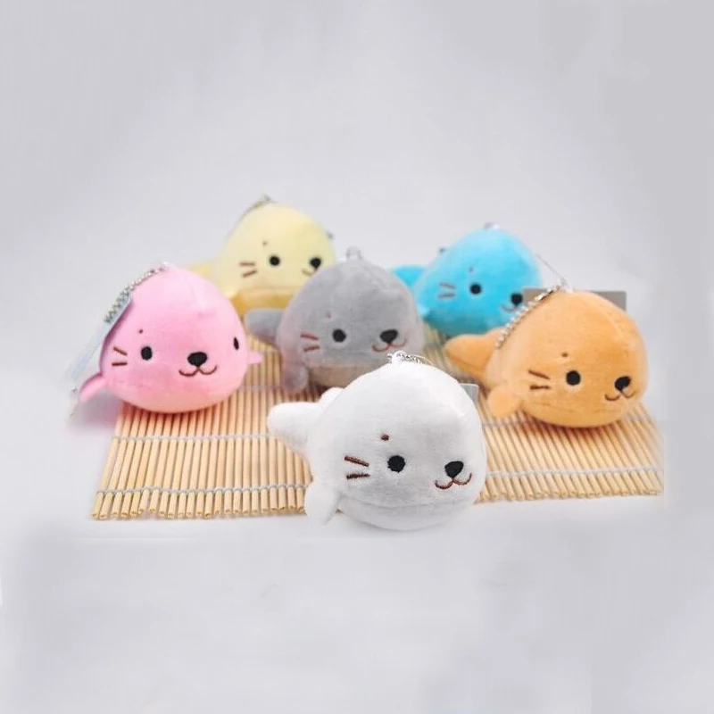 

10CM Cute Sea Seal 10CM Plush Stuffed Toy Doll Plush Toy Plush Keychain Toy Doll Sea Lion Small Pendant Mini Seal Plush Toy