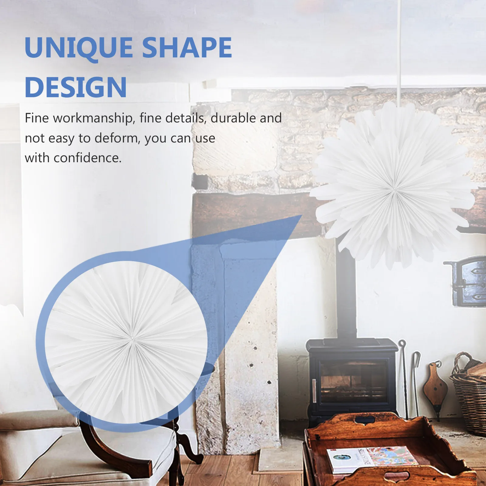 

Premium Paper Flower Lampshade Nordic Minimalist Chandelier Shade Dust Proof Soft Light Diffuser for Living Room Bedroom Home
