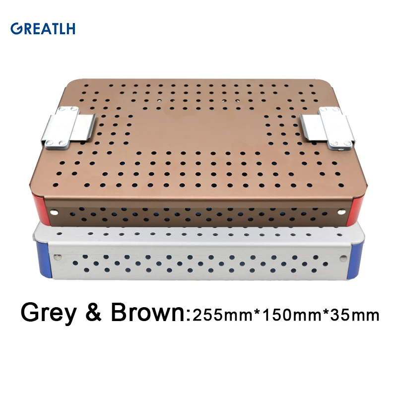Aluminium Alloy Sterilization Tray Box Single Layer Disinfection Box Medical Instrument