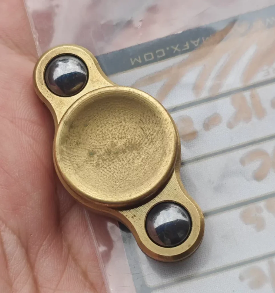 Gebruikt EDC kleine schildpad messing spinner fidget decompressiespeelgoed
