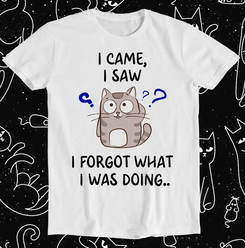 Cat Fish Forgetting T-Shirt - Funny Art 1135