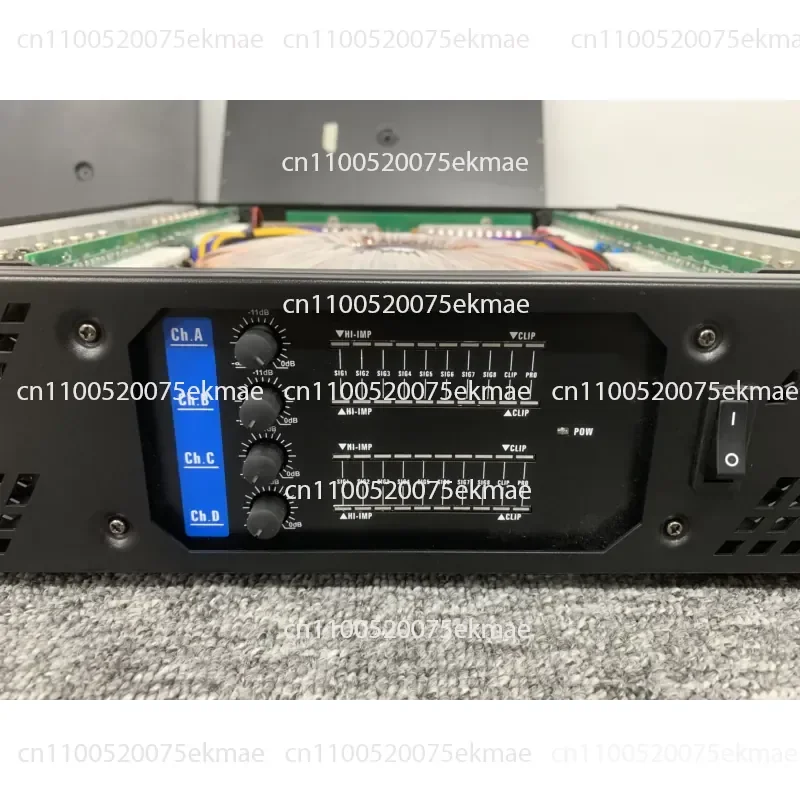 Class H 4 Channel Power Amplifier Professional Audio Power Amplifier 2U 4x1000w High Output Power for Outdoor Stage Live