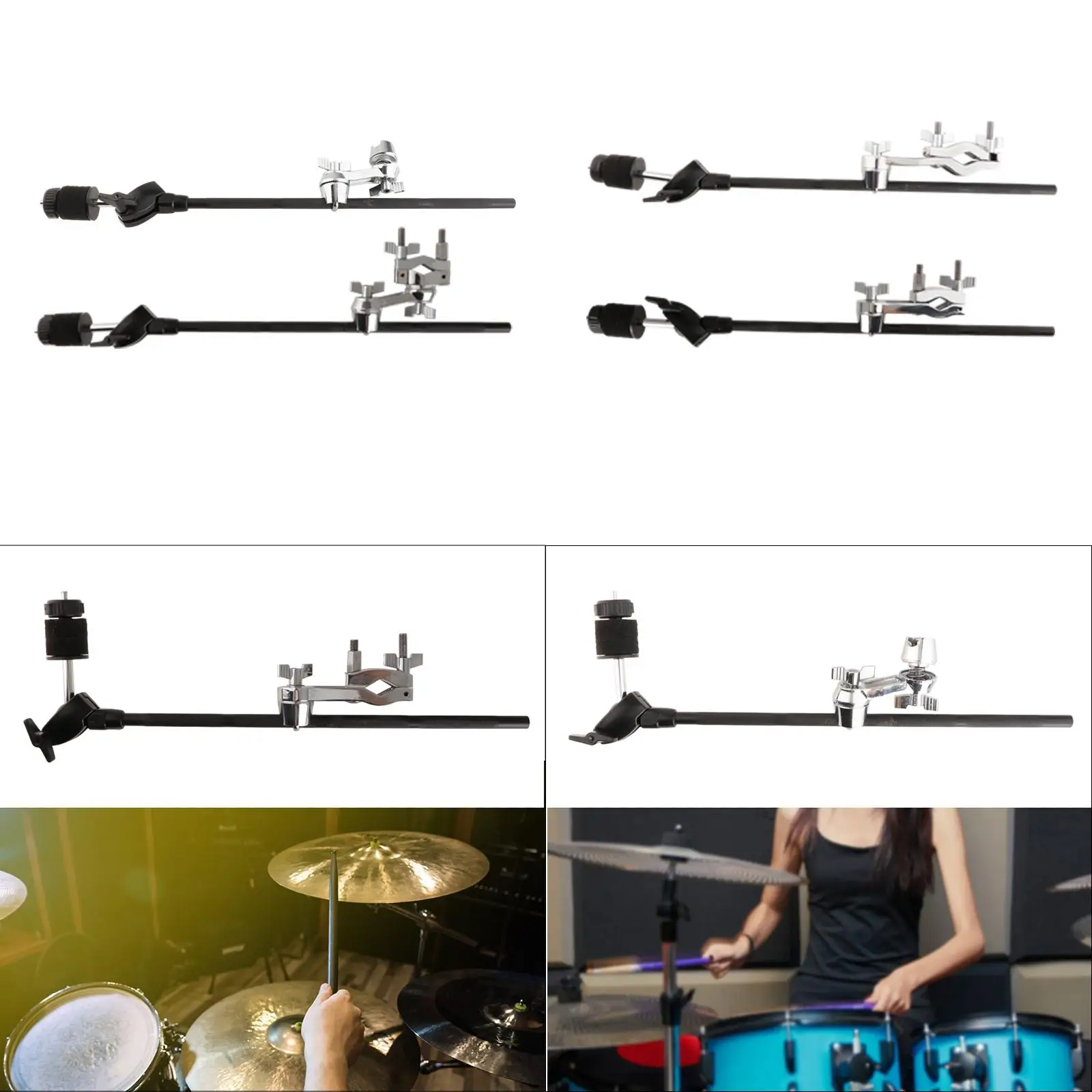طبل تمديد حامل مشابك الطبول الوسادة طبل الملحقات طبل الصنج الذراع مرنة دوران حامل أداة عزف موسيقى ل الطبال #1