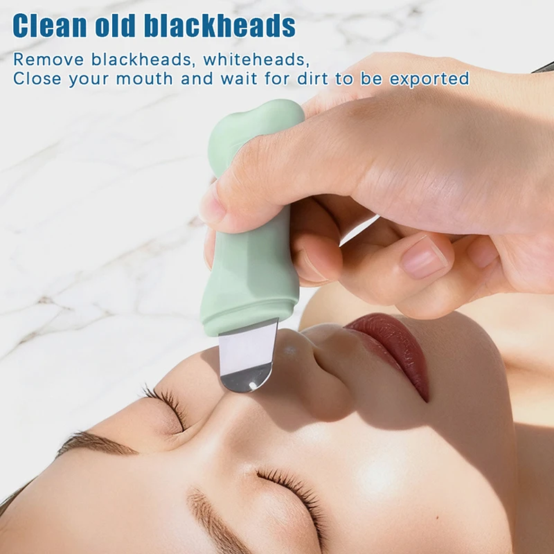 Outil d'élimination des points noirs du visage, grattoir léger et fin pour le nettoyage en profondeur, spatule du visage, nettoyeur de points blancs du nez, soins de la peau, beauté