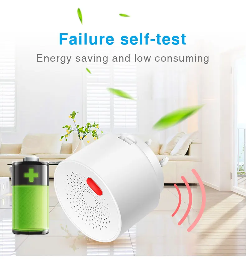 Tuya Smart Home Wifi Natural Gas Sensor Combustible Household Smart LPG Gas Leakage Alarm Detector Fire Security Protection