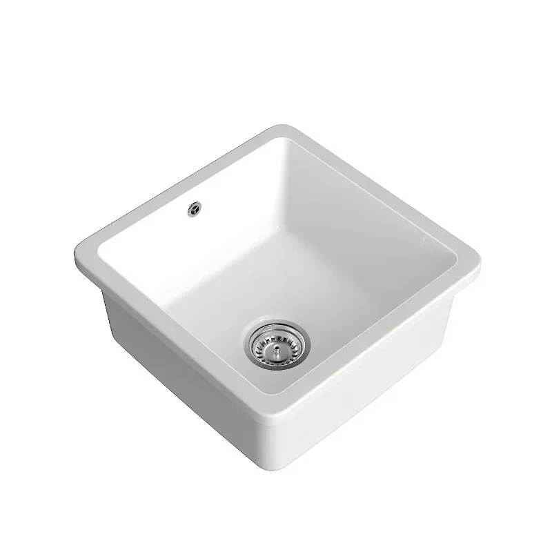 

Square large-capacity embedded laundry pool single basin large-diameter bathroom ceramic sink