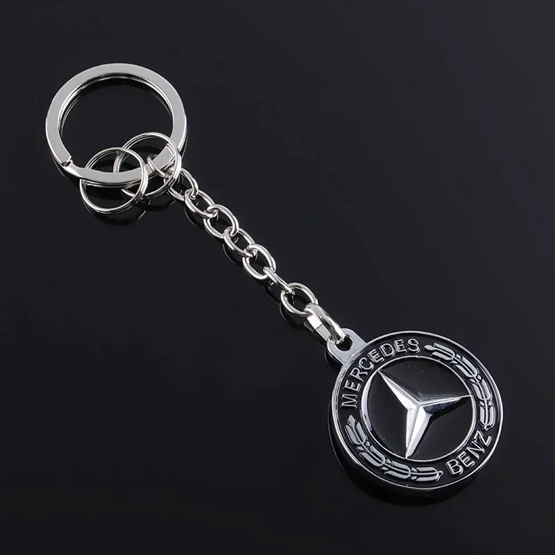 1pcs Metal Car Keychain Key Ring Key Holder Key Accessories for Mercedes Benz W210 W211 W124 W176 W203 W204 W212 CLA CLK GLA GLC