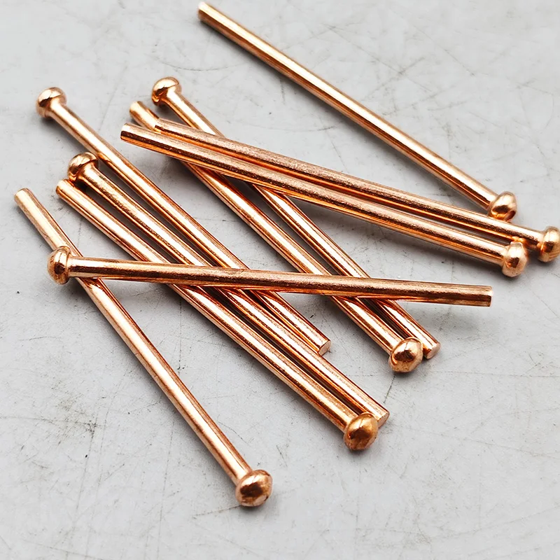 Stud Welder Pins Car Body Dent Repair Stud Welding Nails Copper Coated Spot Welding Tool Diameter 2.5mm X Lenth 50mm