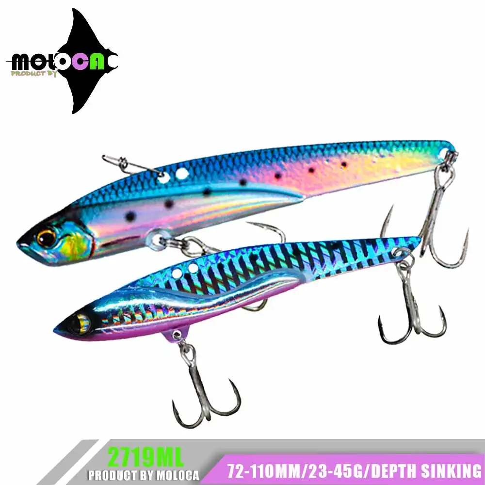 2023 Metal Fishing Lure Vibration 23g 35g 45g Blade Sinking Pike Seabass Isca Artificial Bait Accesorios De Pesca Fishing Tackle