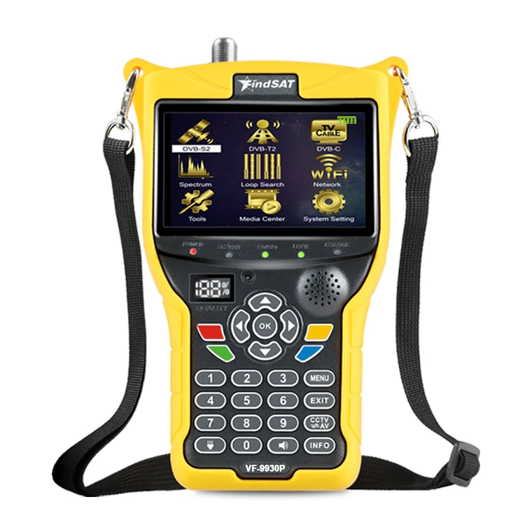 

VF9930 Pro Satellite Finder Meter CCTV/AHD/TVI/ CVI DVB-S2+T2+C combo TV Receiver Spectrum Analyzer Sat Finder