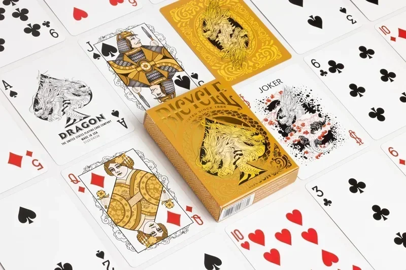 Baralho de cartas de dragão de bicicleta USPCC Poker Coleção Jogos de cartas Truques de mágica