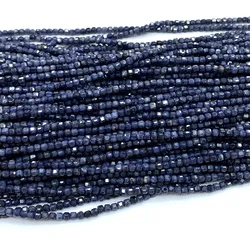 Veemake Sapphire Edge Cube Faceted Small Beads 07239
