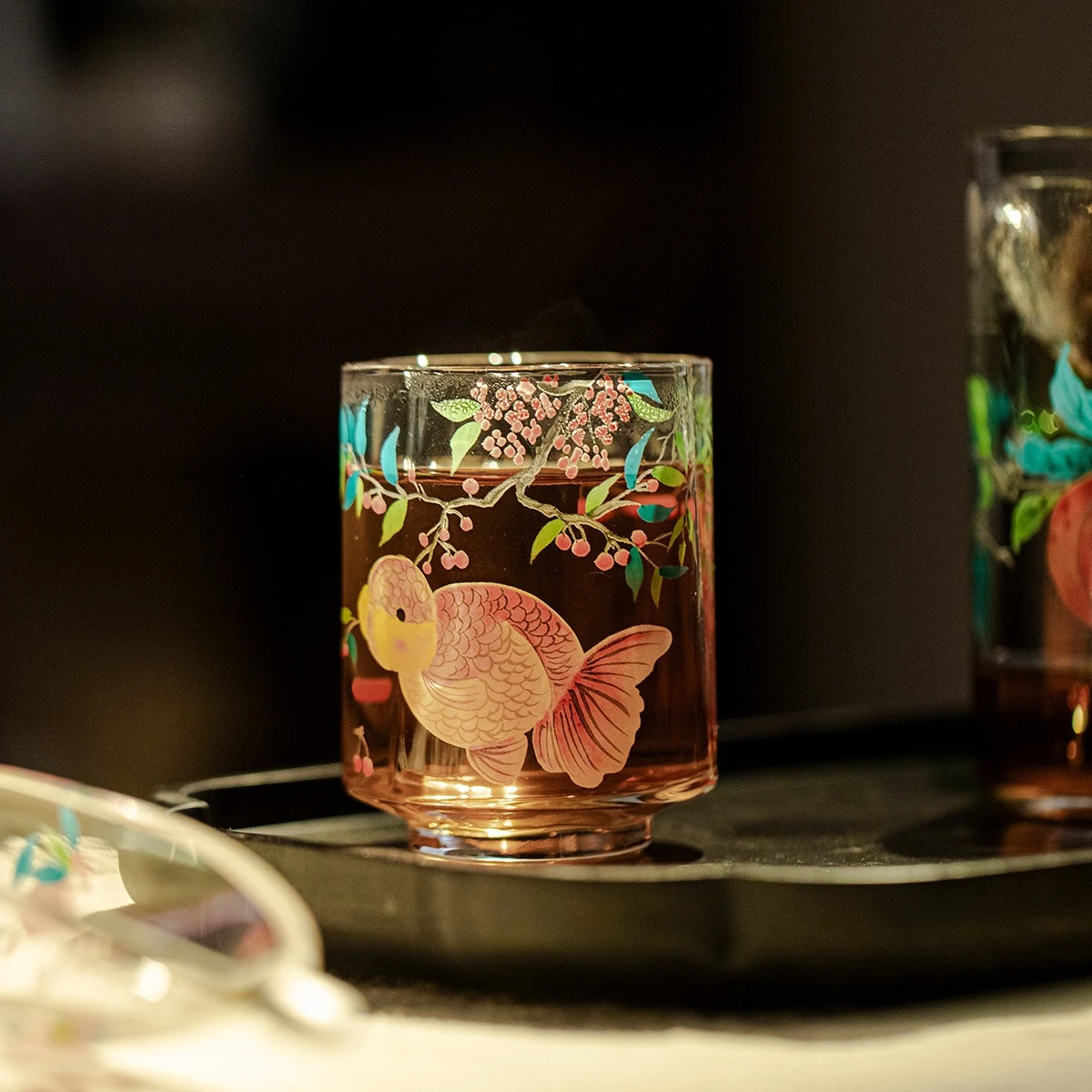 Niedliche Fisch-Glas-Teetasse, Hochtemperaturbeständiger Klarer Persönlicher Trinkbecher für Zuhause, Büro, Reisen, Einzigartiges Geschenk