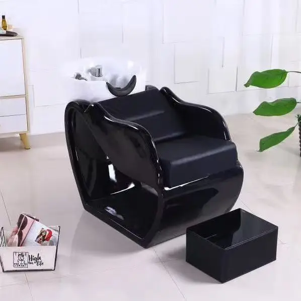 Modern Design Shampoo Chair for Barbershop & Spa Synthetic Leather for Beauty Salon Furniture