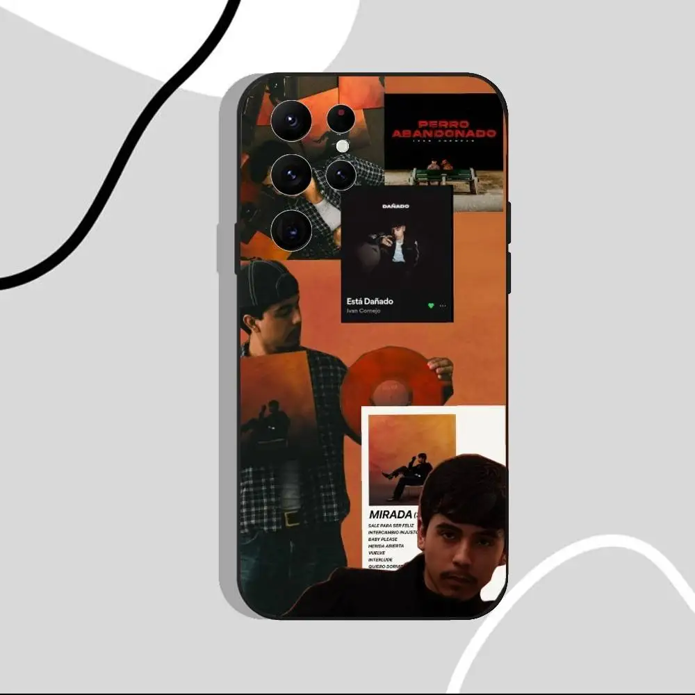 Чехол для телефона I-Ivan C-Cornejo Mirada для Samsung S25, S24 Ultra, S20, S30 plus, S22 Plus, S23, Ultra 5G, силиконовый черный корпус