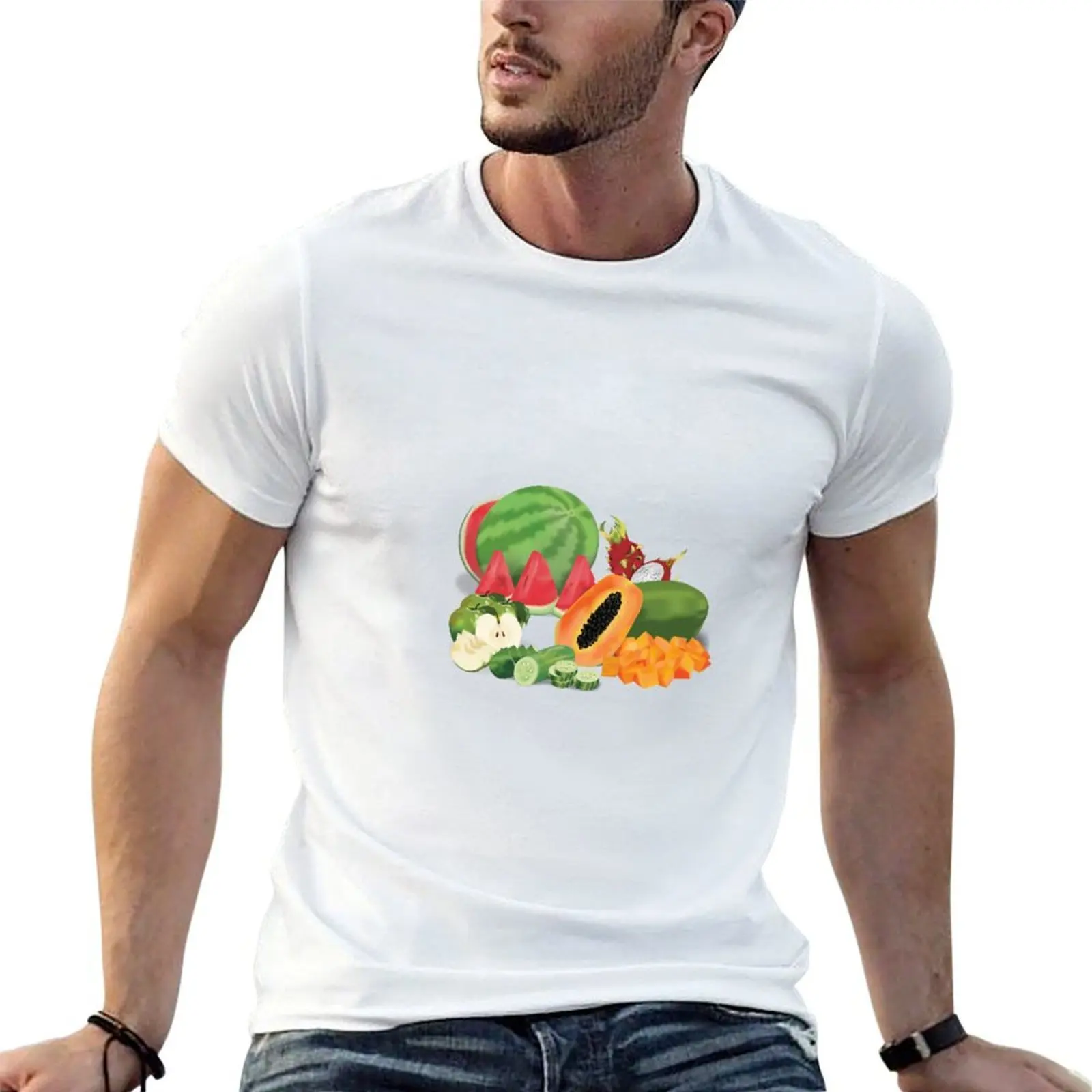 

Fruits T-Shirt t shirt man cotton t shirts for man pack white T-Shirt