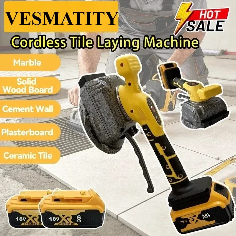 Suitable Tile Tiling Machine Cordless Wall Floor Tiles Laying Vibrating Tool Floor Vibrator Suction Cup for Dewalt Battery