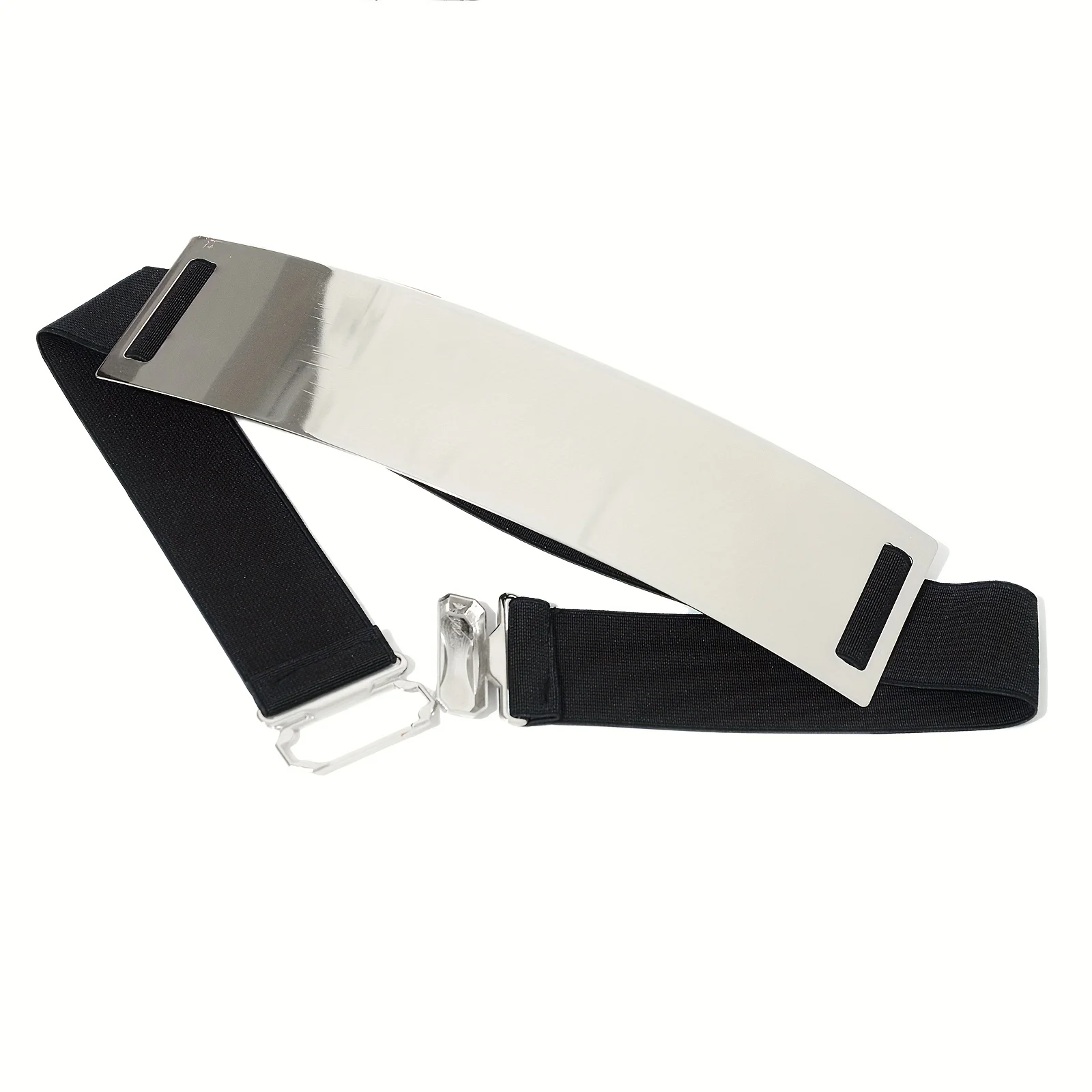 Punk-elegante metallic glanzende brede riem tailleband - perfect voor Y2K-jurken en gordels!