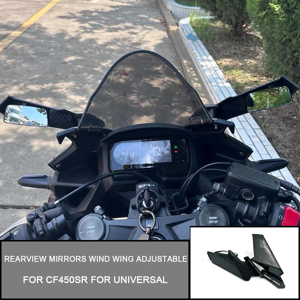 

For CF 450SR 250SR 450 SR Universal Sports Installation Motorcycle Modified Rearview Mirror Wind Wing Adjustable Rotating Mirror