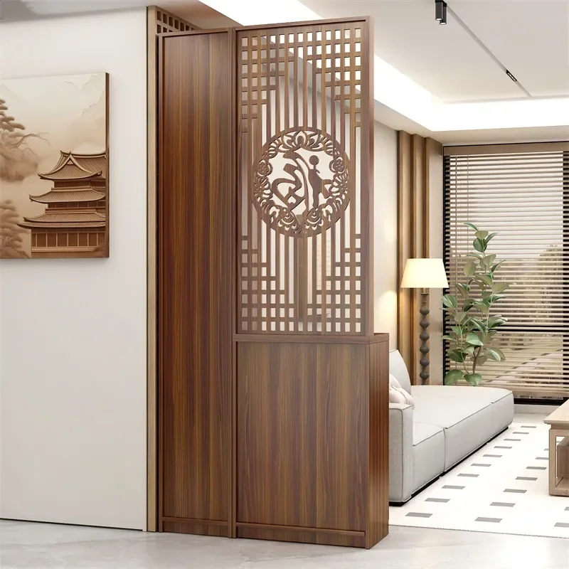 New Chinese Style Entrance Cabinet Living Room Partition Shoe Storage Modern Hallway Decorative Screen Cabinet Integrated