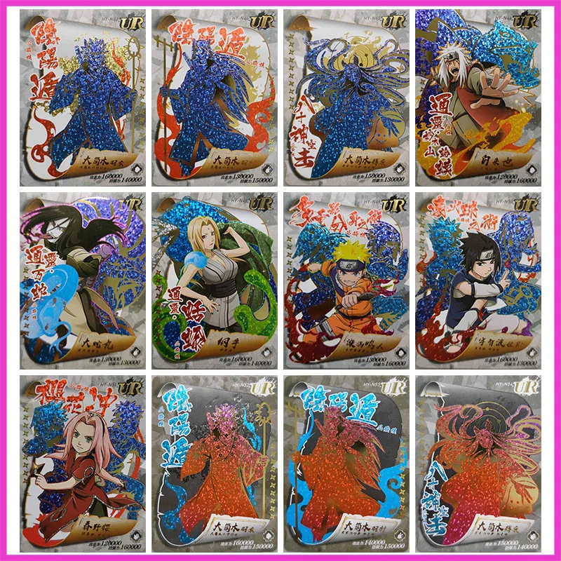 Anime NARUTO Rare UR Refraction Foil Ootutuki Hagoromo Jiraiya Uchiha Sasuke Toys for boys Collectible Cards Birthday Present