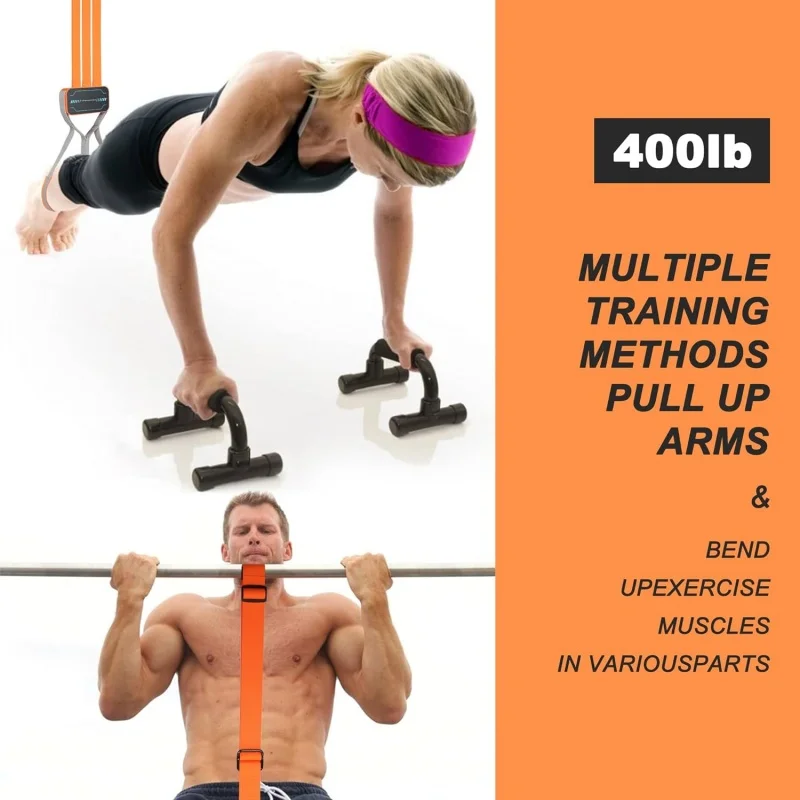 Pull Up Assistance Bands Pull Up Band Assistance Strap with Fabric Feet Rest Counter  & Strength Training Equipment for Home Gym