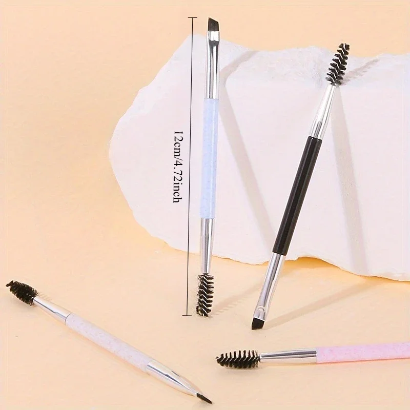 4 Uds nuevo producto cepillo de cejas de doble cabeza cepillo de cejas cepillo de sombra de cejas peine de cejas cepillo de dos cejas