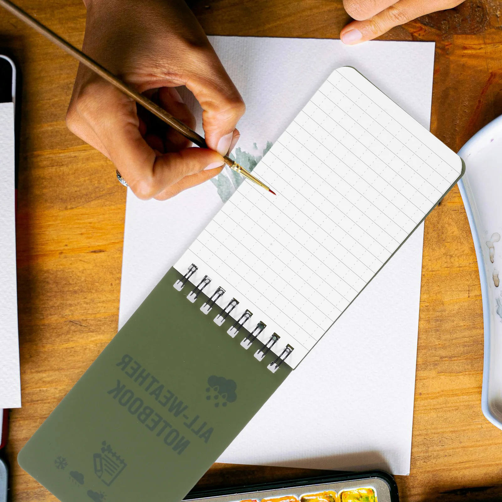 

Waterproof Notebook Spiral Bound Memo Pad Portable Notepad For Student Outdoor Grocery List Mini Notebook Practical