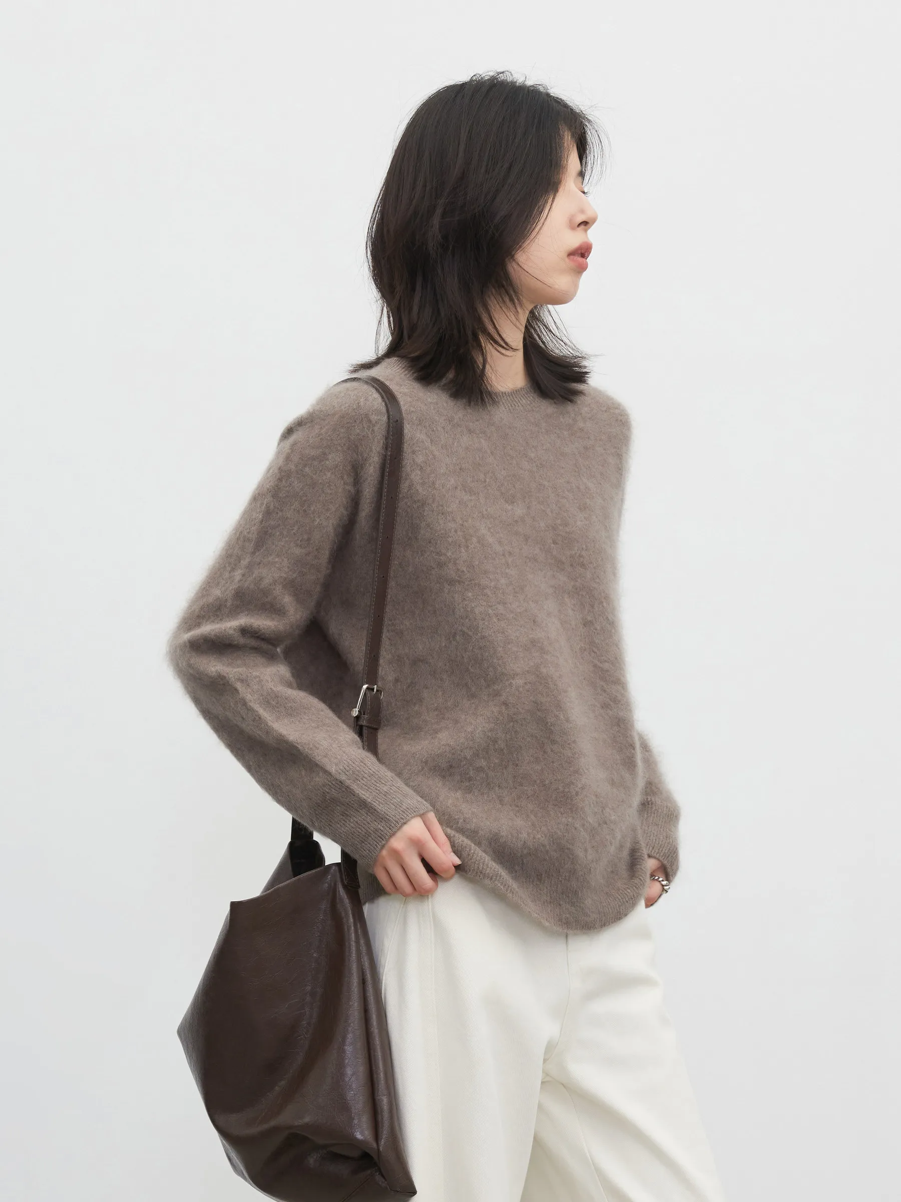 CHIC VEN Women Woolen Sweaters O Neck Solid Loose Casual Long Sleeve Oversize Jumpers Female Top Pullovers Autumn Winter 2026