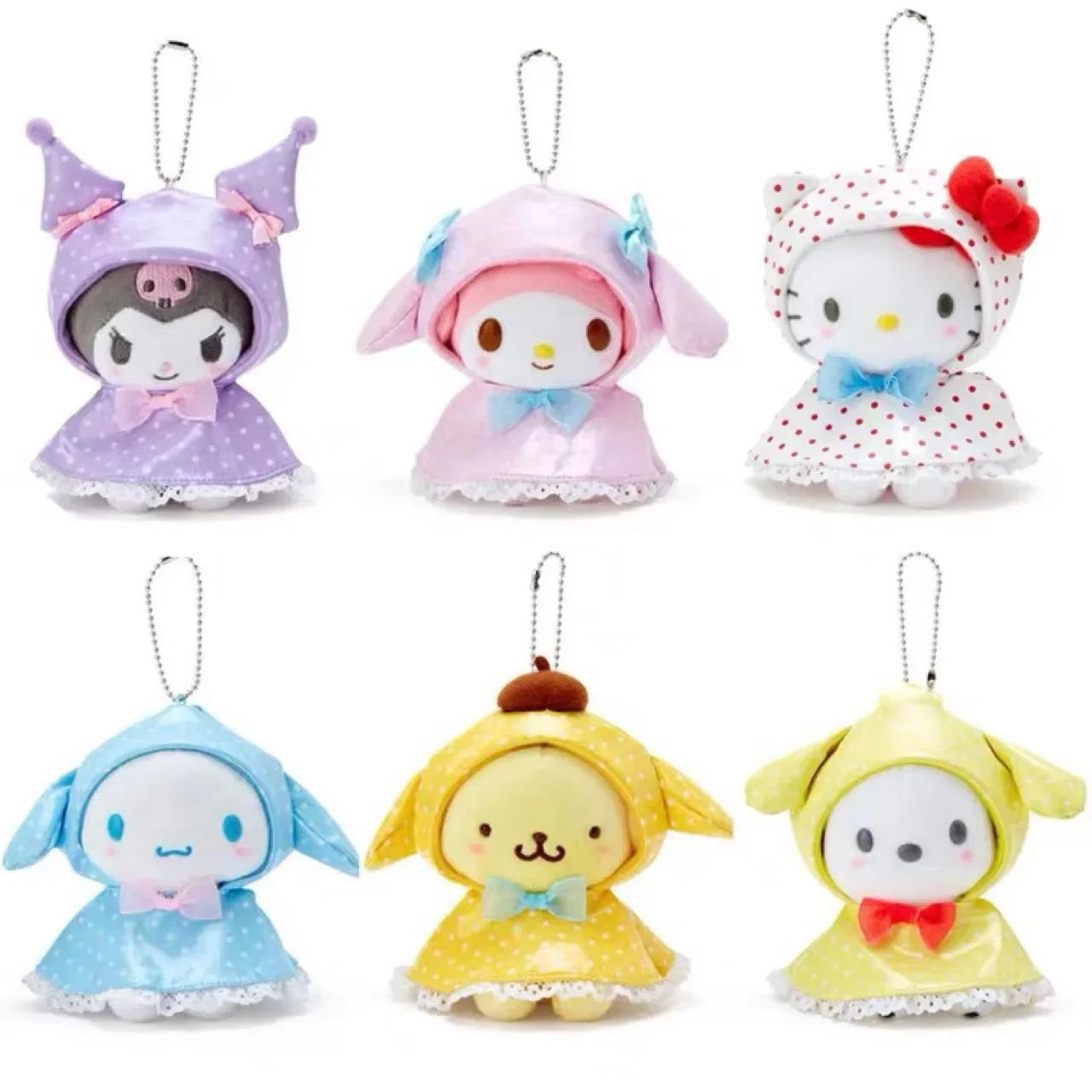 

Плюшевая подвеска Cinnamoroll Kuromi My Melody Sanrio, новинка, плюшевый брелок в виде куклы, брелок для ключей, милый детский подарок