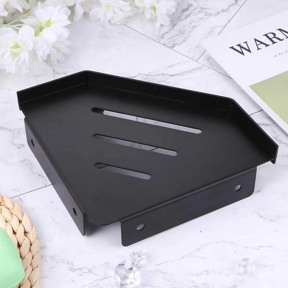 

Настенная угловая полка из нержавеющей стали без сверления, простая установка, для ванной и кухни, органайзер-держатель