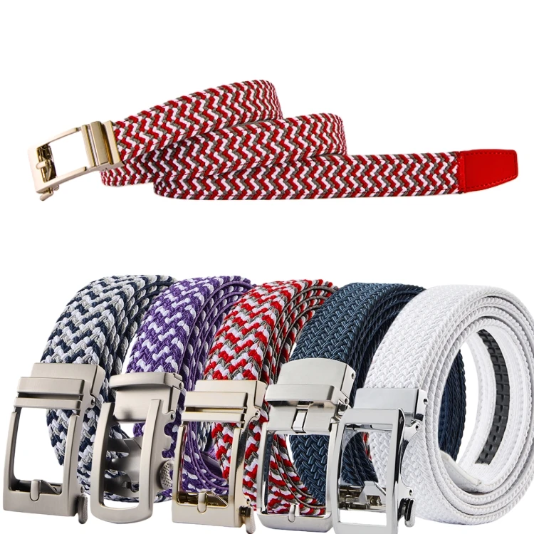 

Высококачественный мужской плетеный ремень для гольфа с автоматической пряжкой, модный дизайнерский ремень для мужчин, индивидуальный плетеный ремень для гольфа.