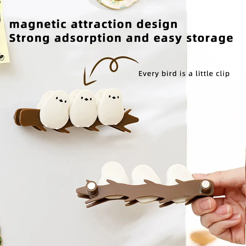 Food Plastic Bag Magnetic Sealing Strip High Appearance Level Creative Moisture-proof Fresh Milk Powder Snack Sealing Clip