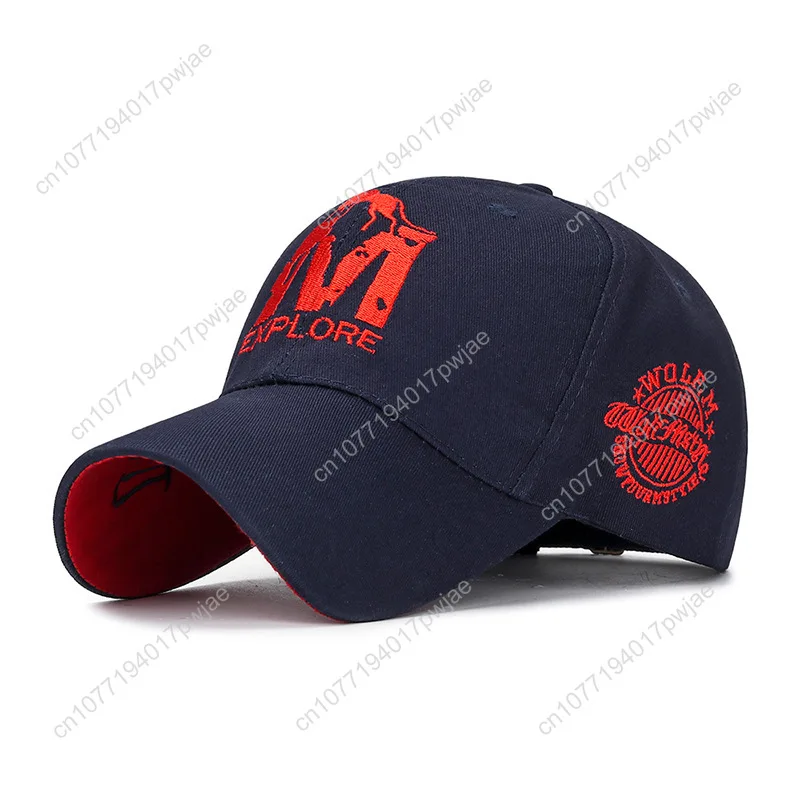Männer Casual Sport Mode Sonnenhüte Frauen Baumwolle Wolf Stickerei Baseball Kappe Outdoor Sport Sonnenhüte Für Männer Frauen
