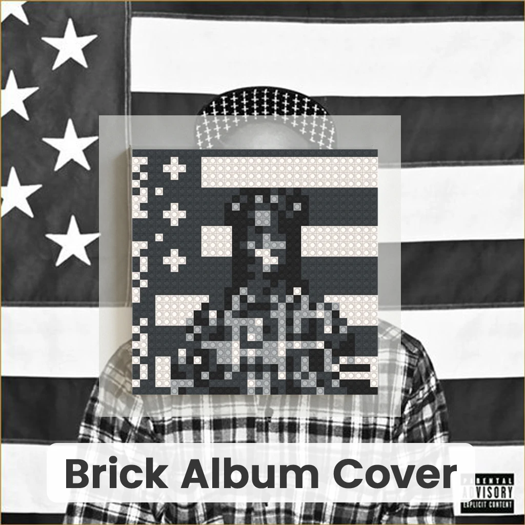 

Asap Rocky Hip-Hop Album Cover Block Poster Street Style Wall Art Home Decor Music Fans Gift Pixel Mosaic Building Blocks Art