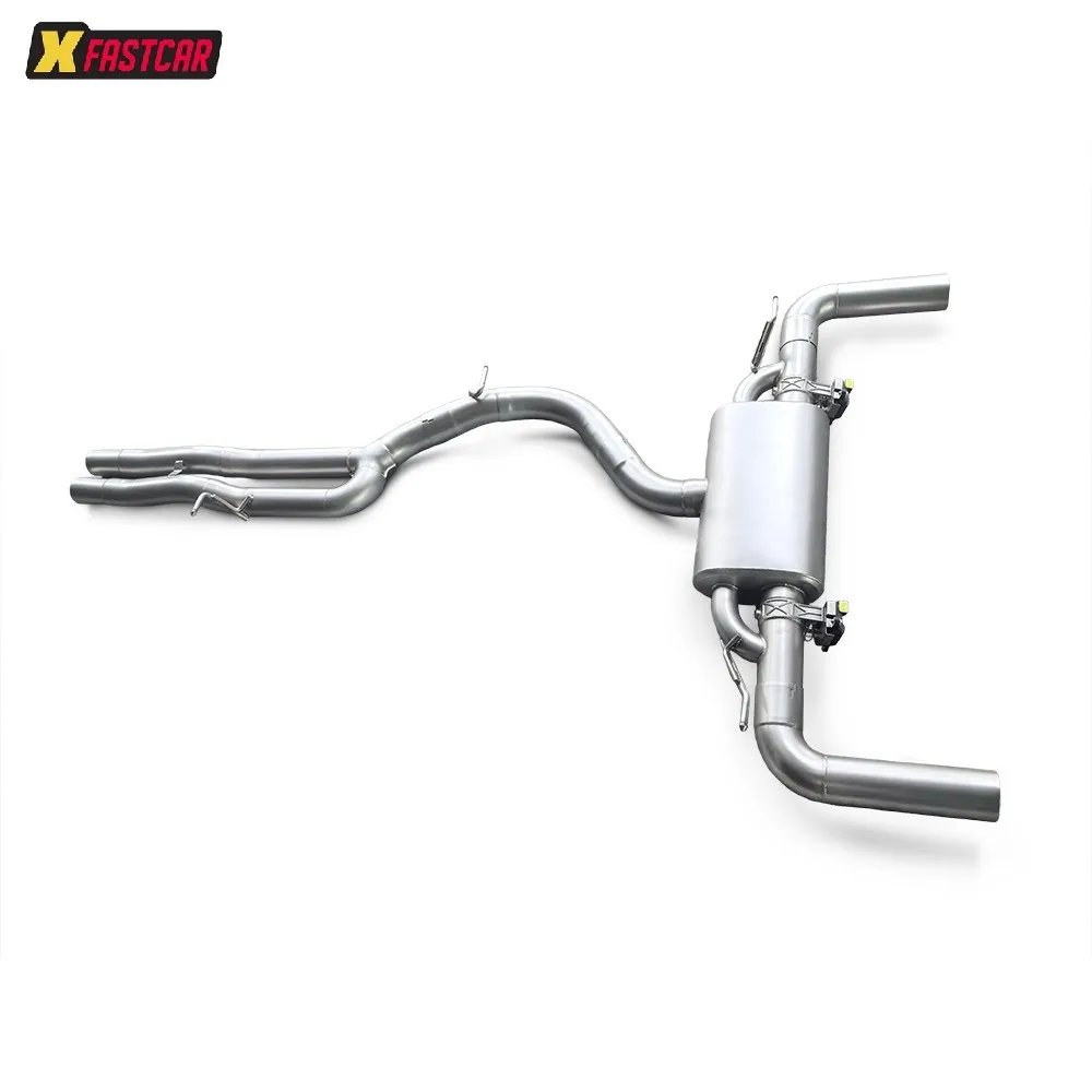 Exhaust Catback  RS3 TT RS 2.5T 2017 2023 Stainless Steel 304 With Valve With Black Tip