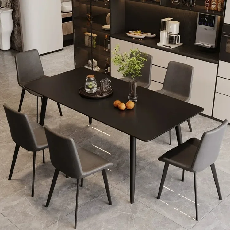 الحد الأدنى، بلاطة الصخور، طاولة الطعام والكراسي، مزيج، المنزل، الحديثة، الحد الأدنى #3