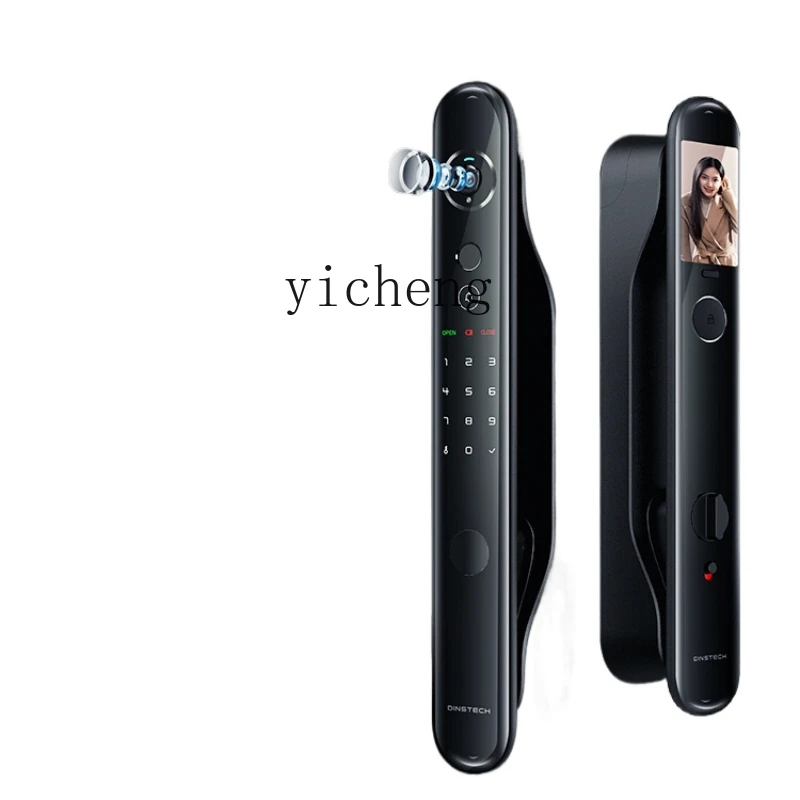 ZC Automatic Smart Door Lock Fingerprint Anti-Theft Home Visual Large Screen Intercom Electronic Password Lock