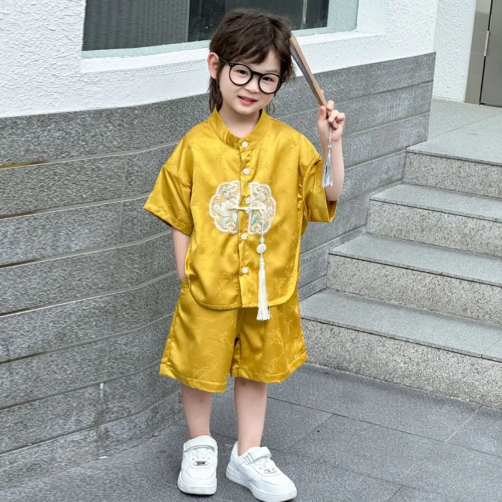 Kids Clothes Children Clothing Traditional Kung Fu Uniform Hanfu Tai Chi Tai Ethnic Style Wushu Suit Boys Sets Cosplay Costumes