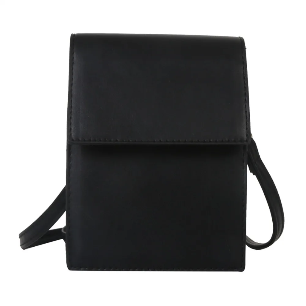 

Solid Color PU Leather Small Shoulder Bag Portable Large Capacity Mini Phone Bag Simple Purse Crossbody Tote Bag Outdoor