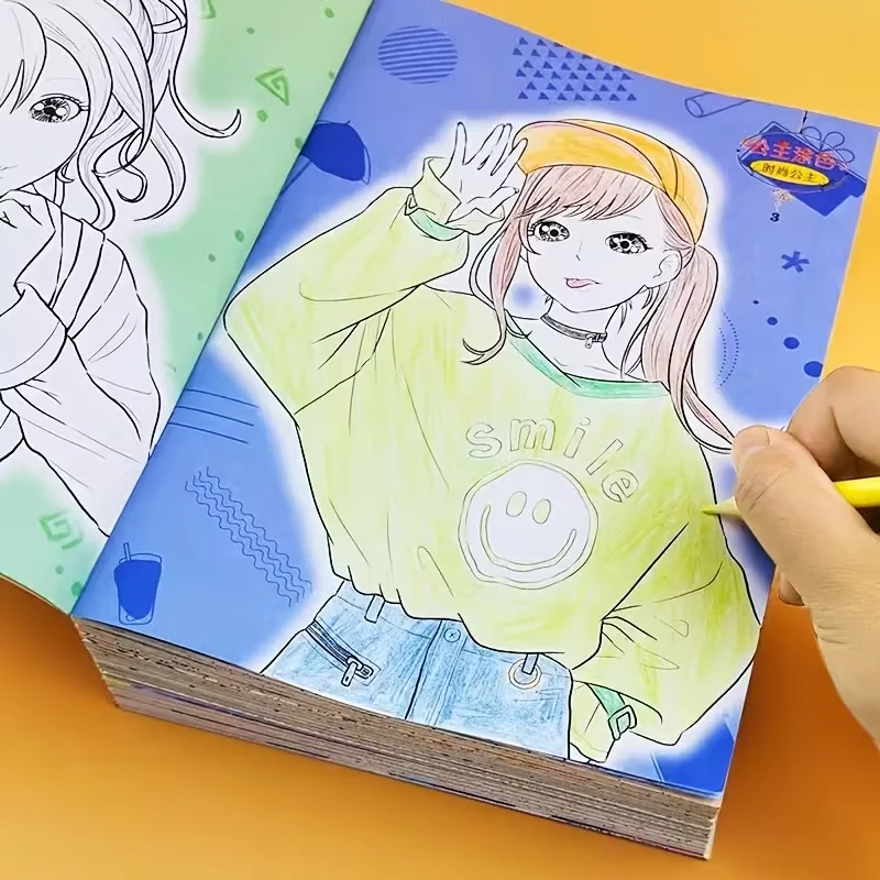 

Набор из 6 книг-раскрасок принцессы — модные книги принцессы для девочек, креативные раскраски и игровые игрушки для малышей