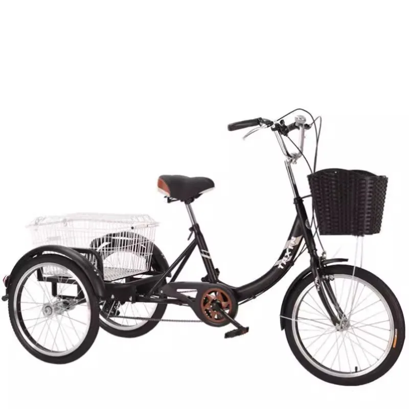 Variable speed the elderly pedal tricycle pick up and drop off children cargo the elderly adult pedal double leisure scooter