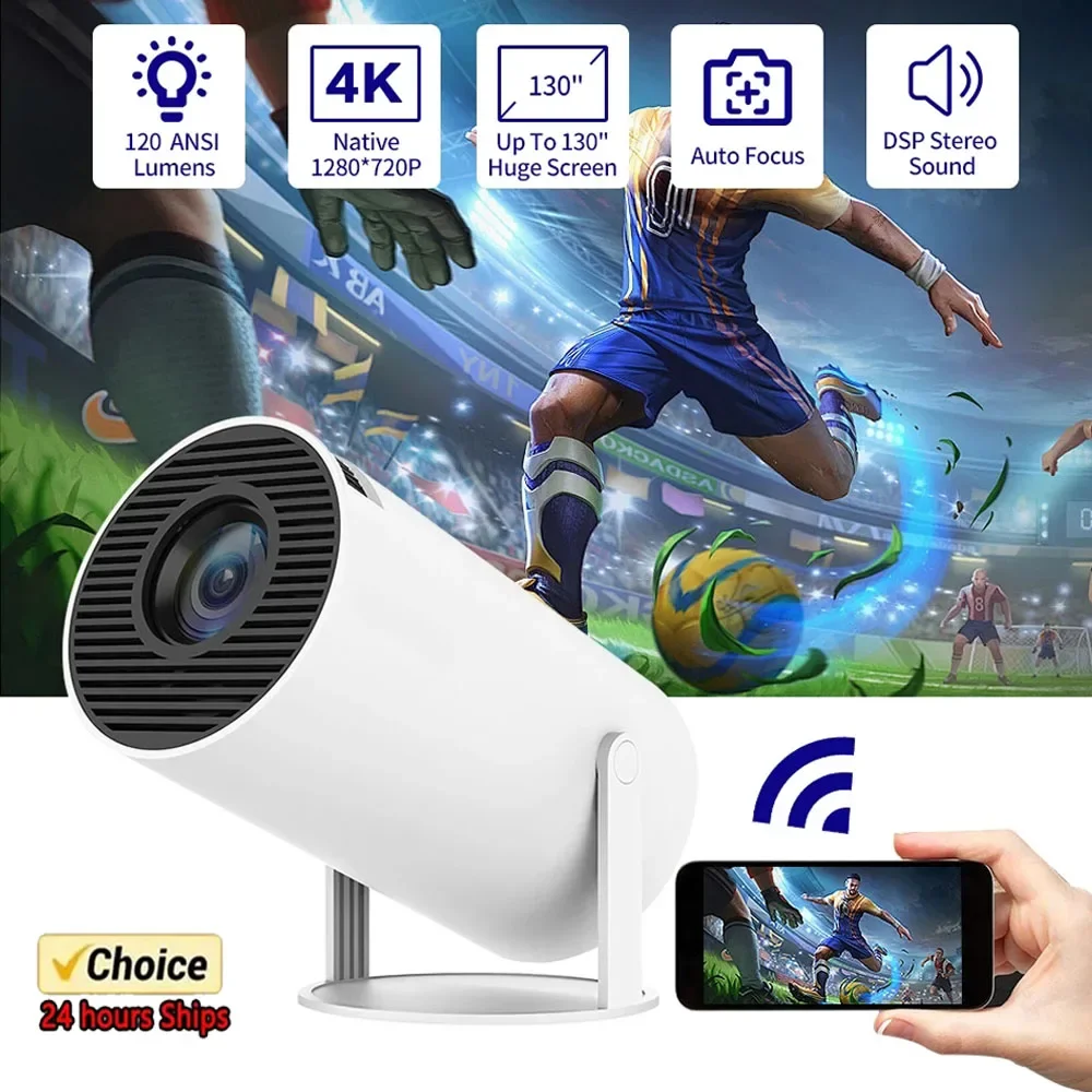 Home Cinema Compact - โปรเจคเตอร์อัจฉริยะรุ่นใหม่ Mini HY300 8K Android 11