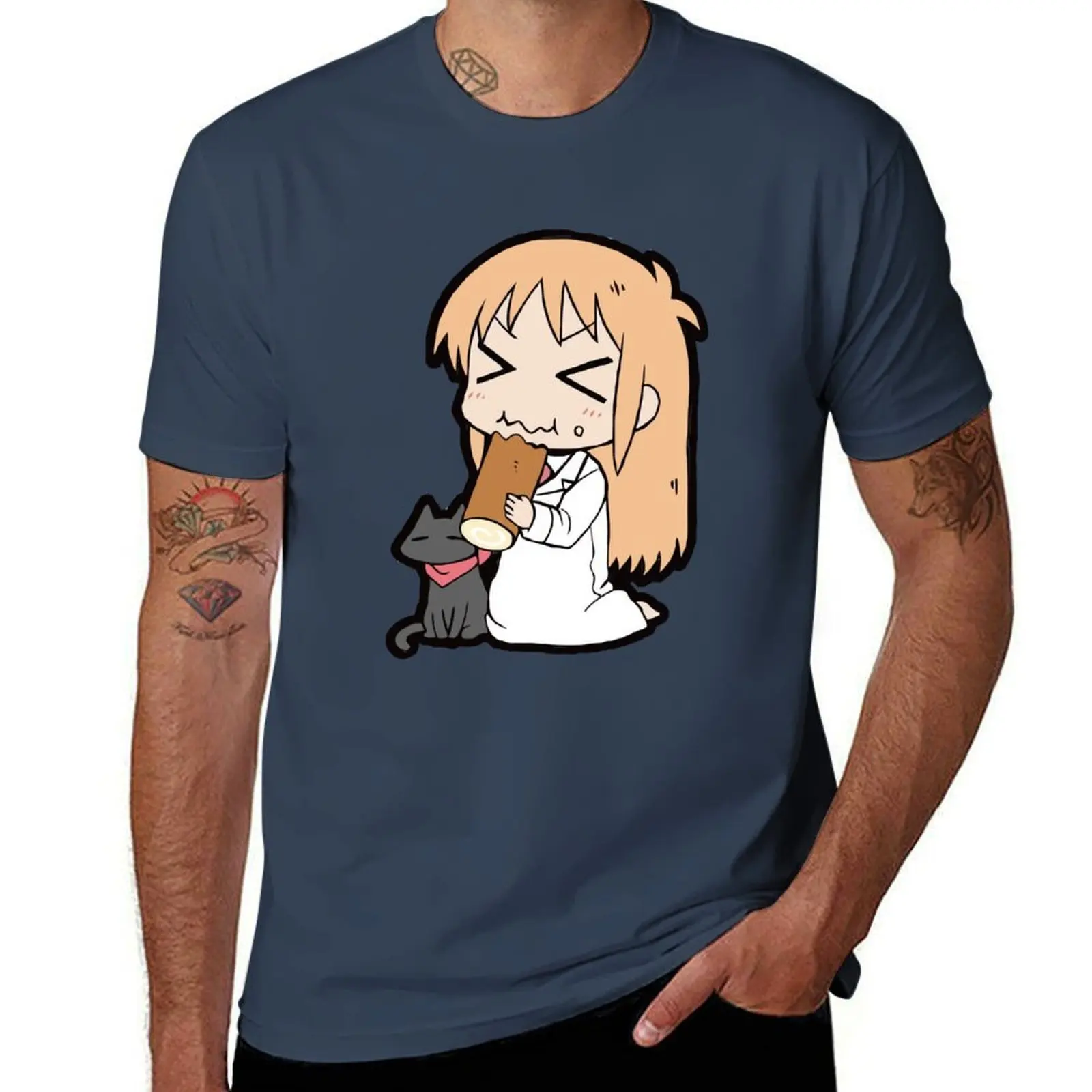 Hakase and Sakamoto Chibi T-Shirt Festival Short Sleeve T-Shirt
