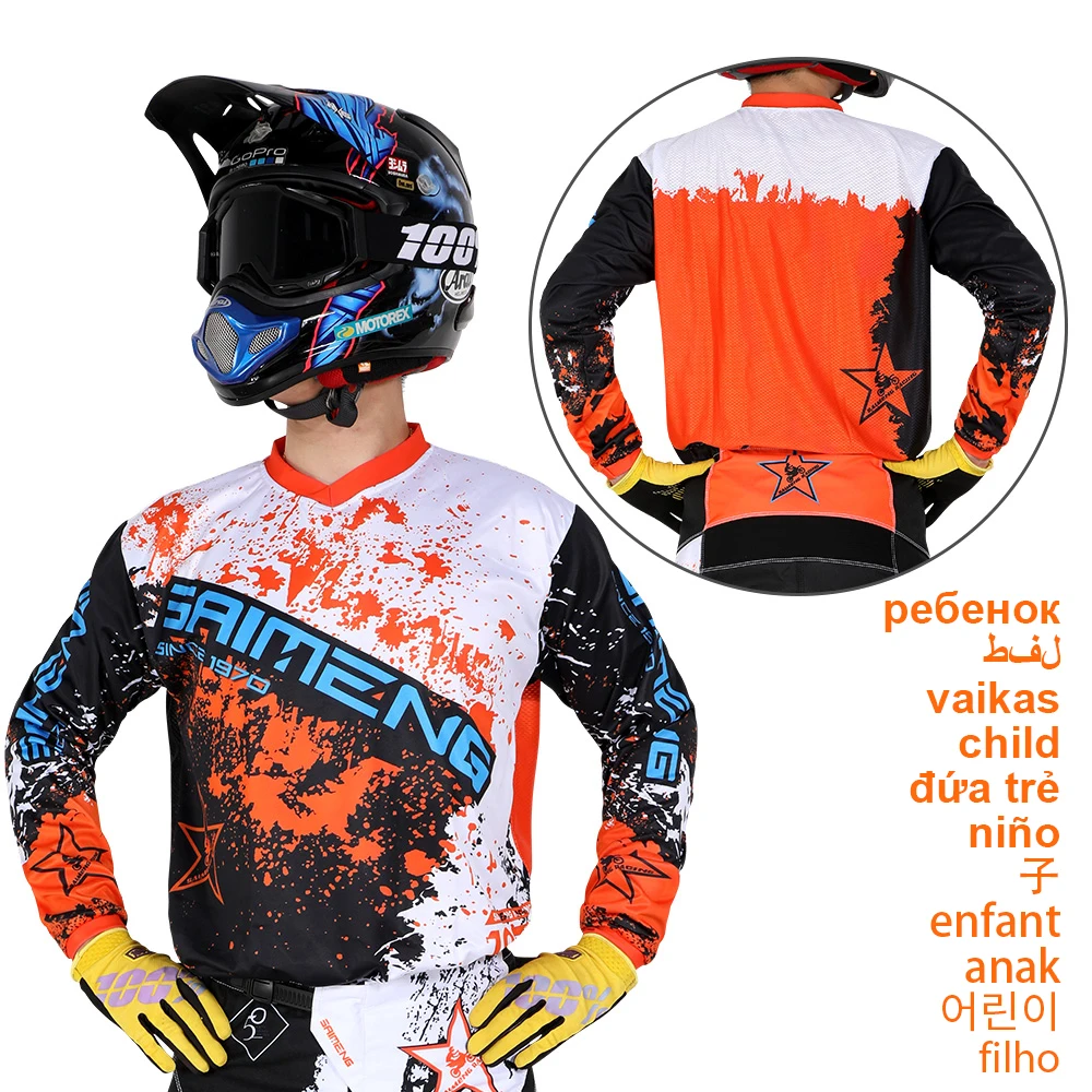 Summer 2022 Long Sleeve Cycling T-Shirt Kids Poc Jersey Cycling Team Downhill T-Shirt Mx Dh Camiseta Mtb Enduro Road Cycling Shi