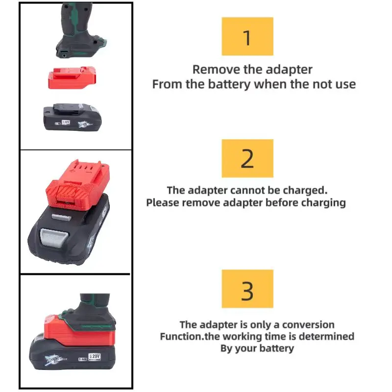 Imagem -02 - Adaptador de Bateria para Aldi Ferrex Activ Energy Compatível com Parkside Lidl s Tools Converter Não Inclui Ferramentas e Bateria