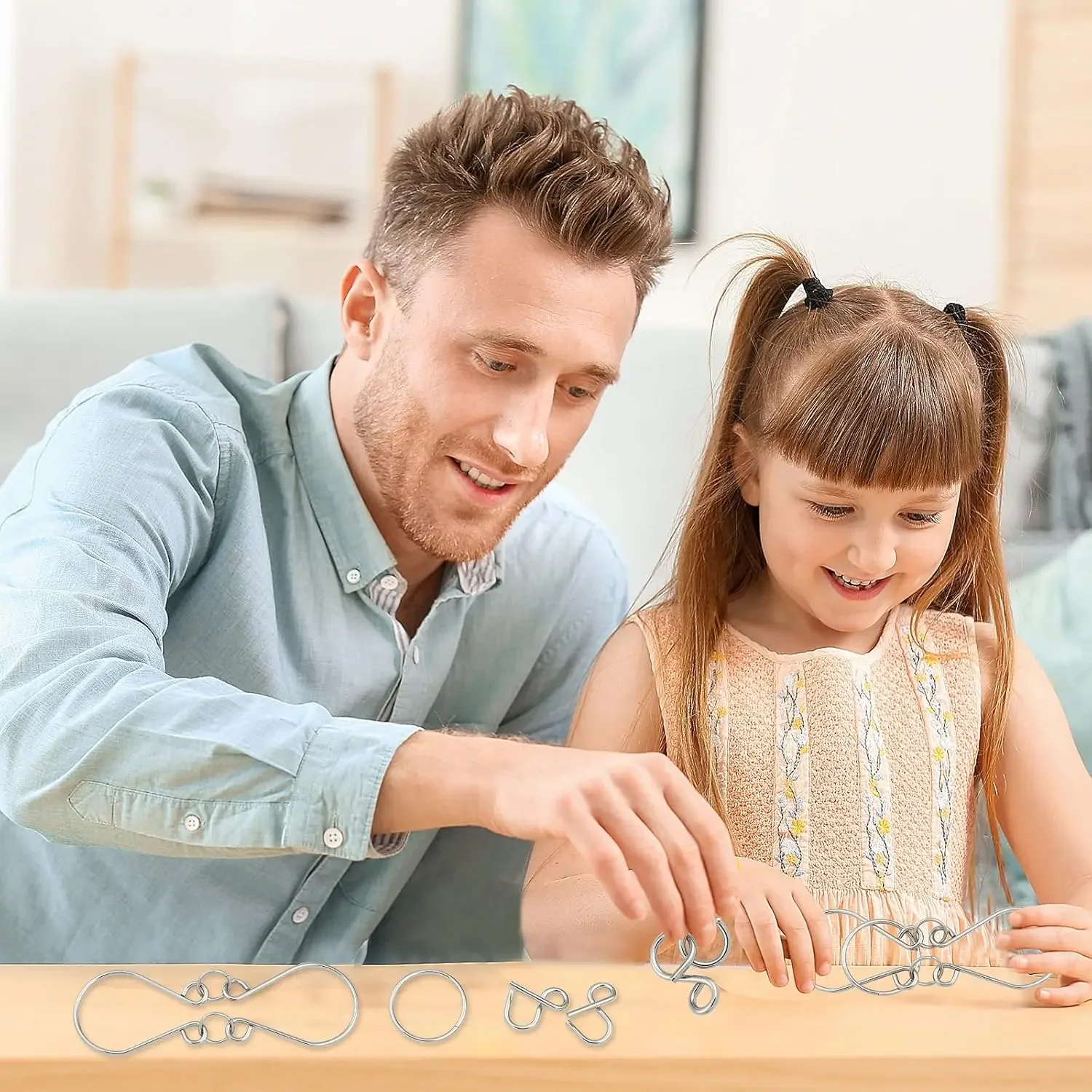 حلقات ألغاز فتح الذكاء الصينية كونغمينغ قفل لعبة دعابة الدماغ للأطفال والطلاب والكبار لعبة تطوير العقل #3