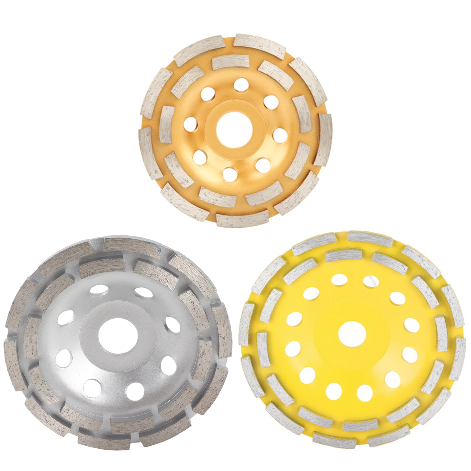 115/125/180mm Diamond Double Row Grinding Disc Brick Concrete Cut for Angle Grinder