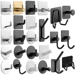 Stainless Steel Self Adhesive Wall Hook Waterproof Hook Clothes Rack Hanging Key Towel Holder For Kitchen Bathroom Accessories