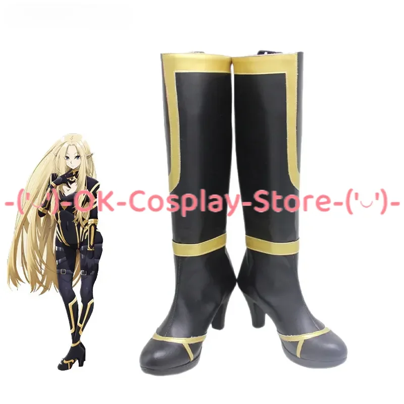 Anime The Eminence Shadow Alpha Cosplay Shoes PU Leather Shoes Halloween Carnival Boots Cosplay Prop Custom Made